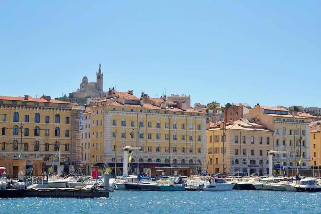 Rare Appart 2 Chambres En Duplex Design Au Panier Marseille Luaran gambar